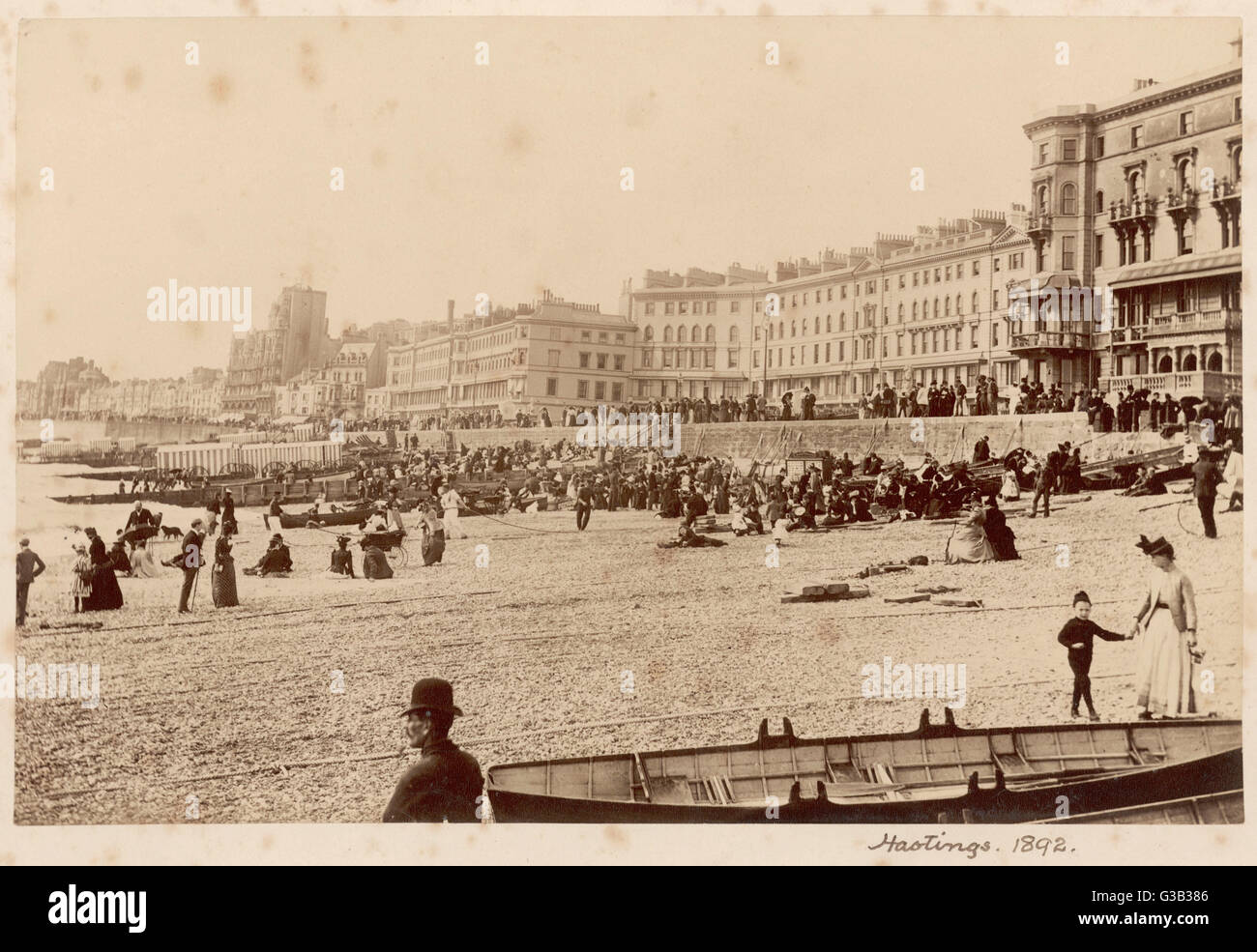 HASTINGS/PLAGE 1892 Banque D'Images