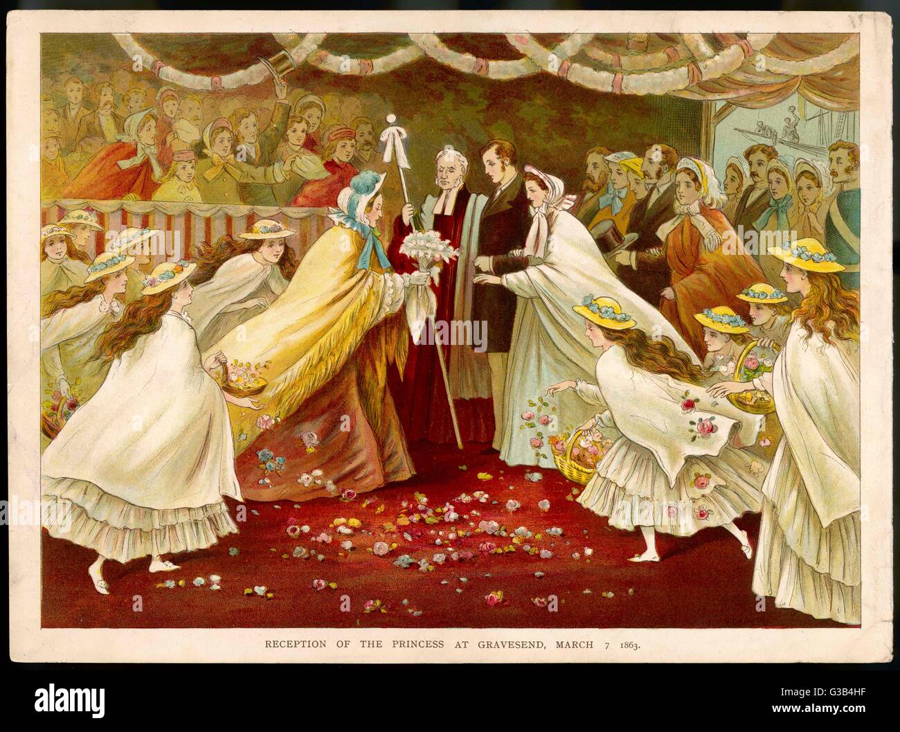 ALEXANDRA ARRIVE 1863 Banque D'Images