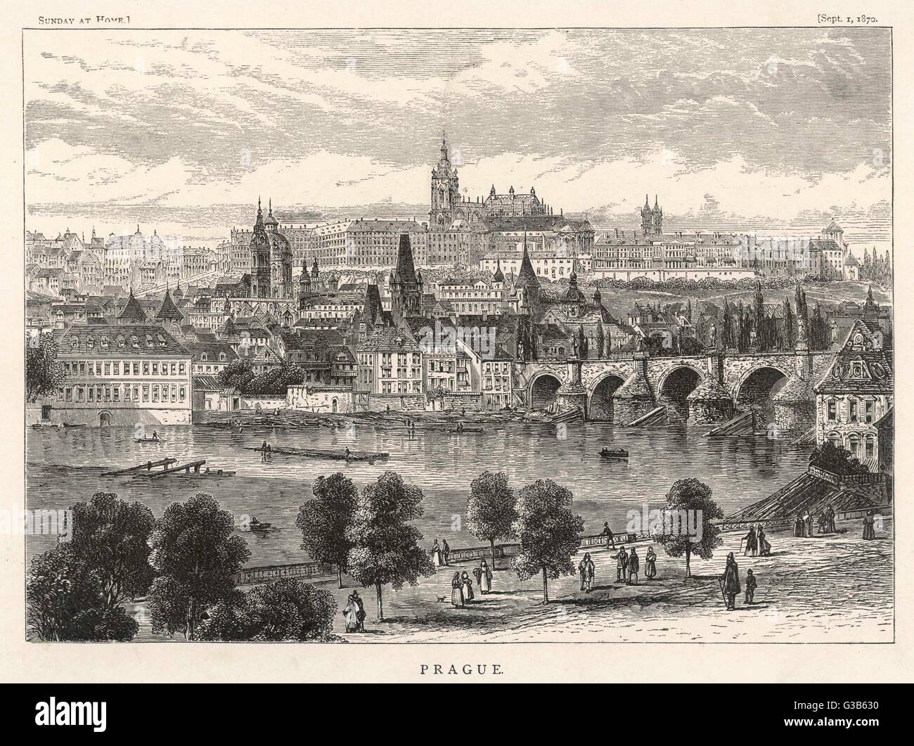 PRAGUE 1870 Banque D'Images
