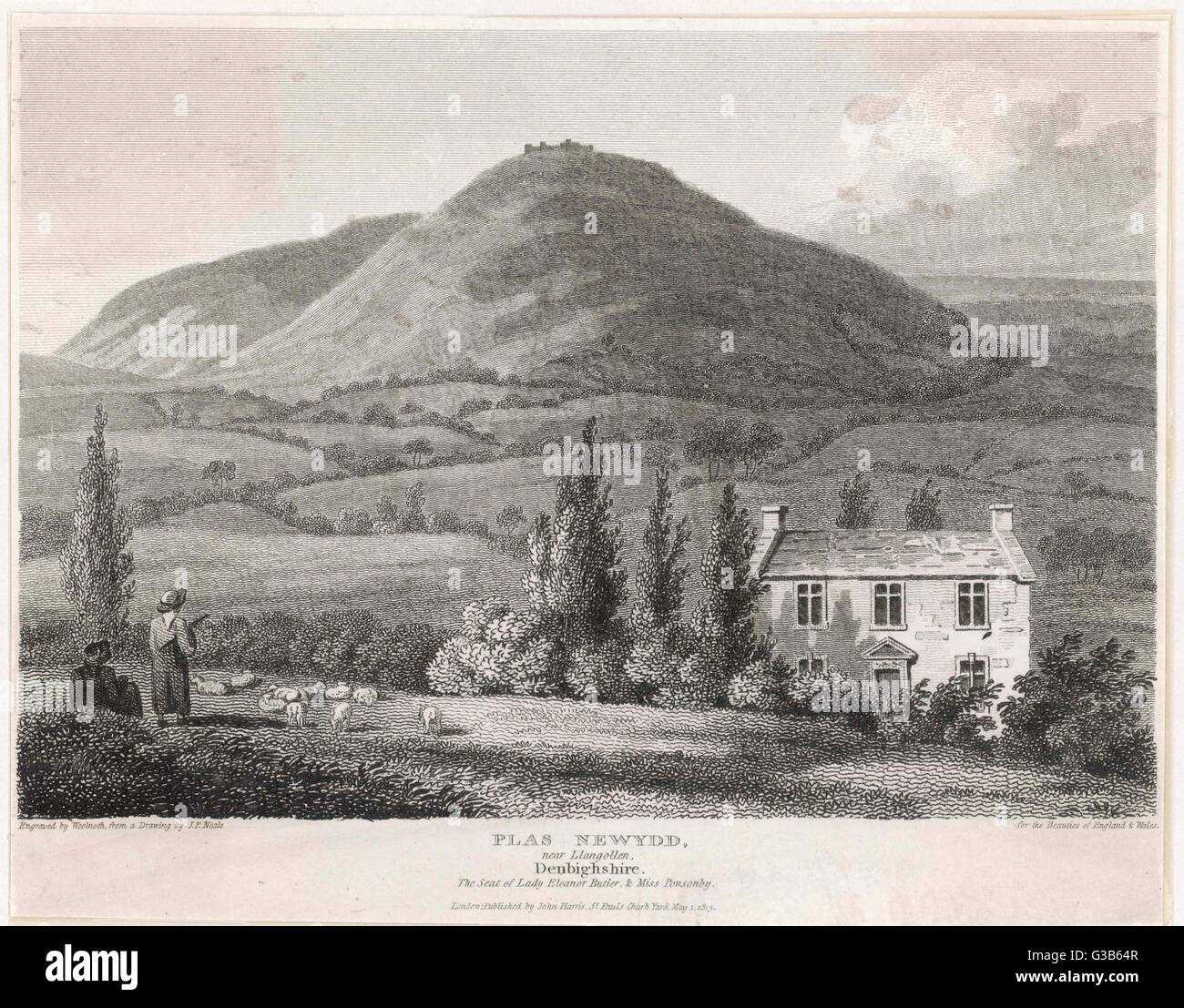 PAYS DE GALLES/PLAS NEWYDD/1813 Banque D'Images