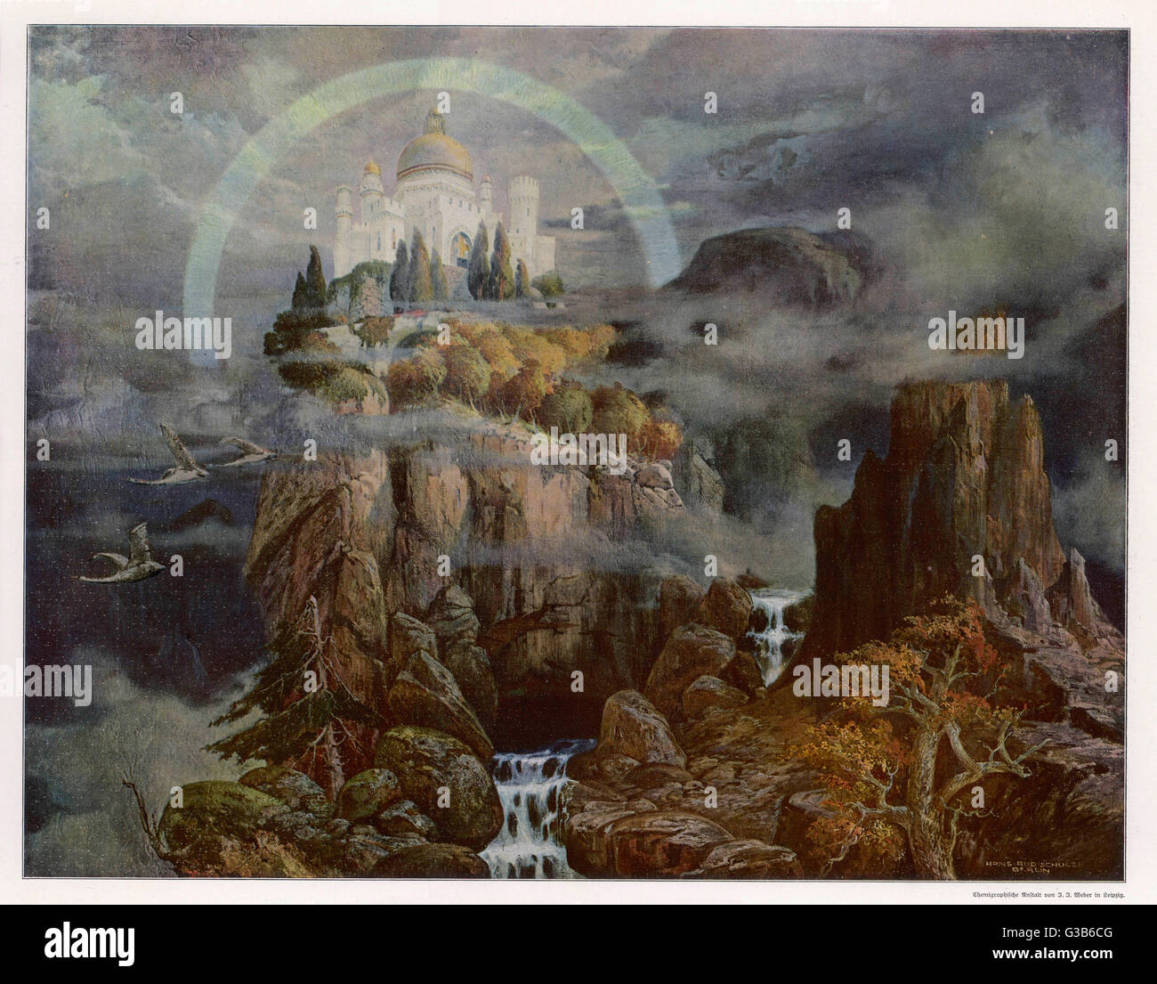 Die Gralsburg Le Chateau Du Graal Photo Stock Alamy