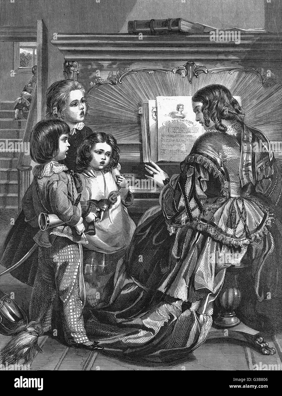 Hymne national de chant Banque D'Images