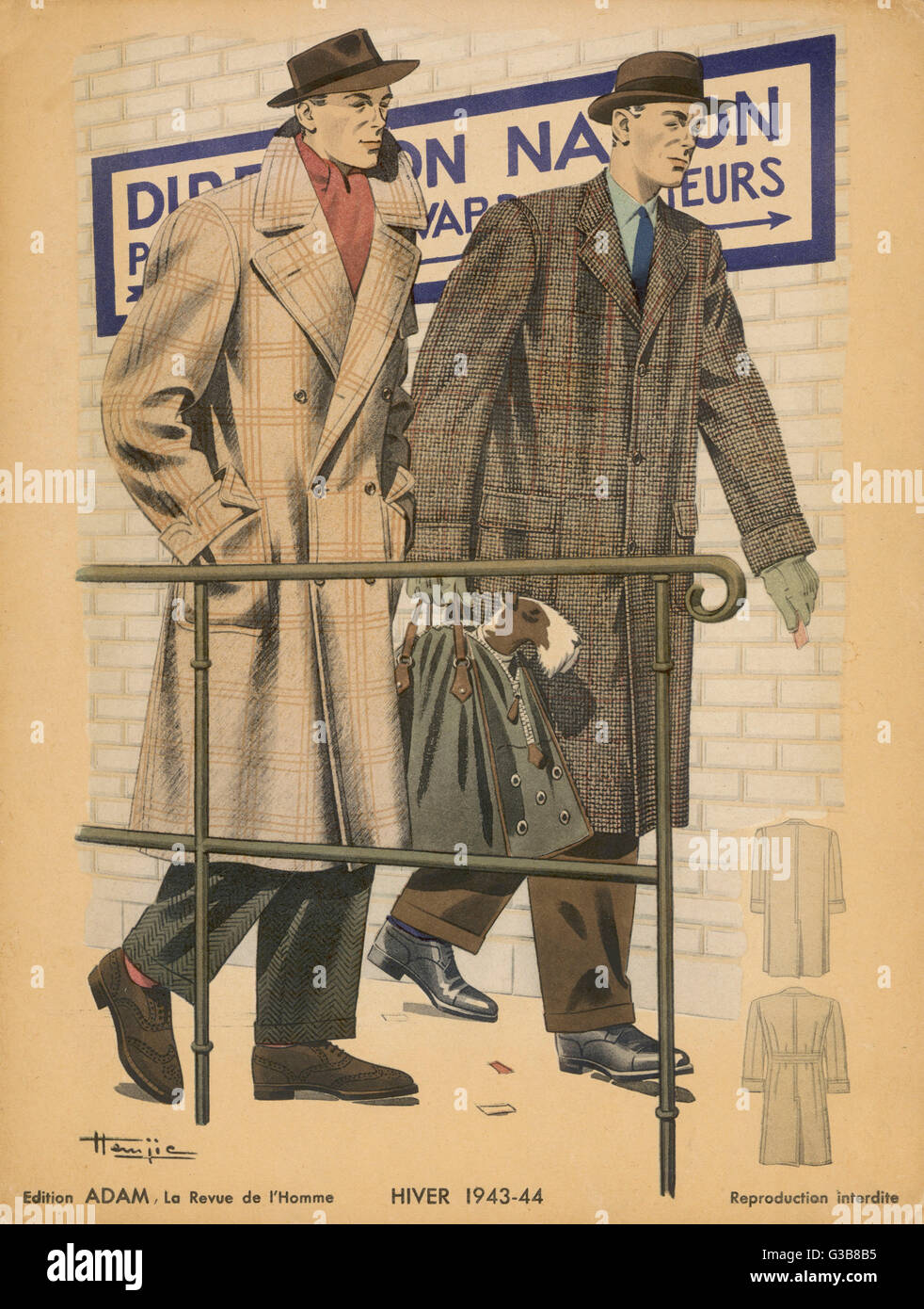 MANTEAUX POUR HOMMES 1943 Banque D'Images