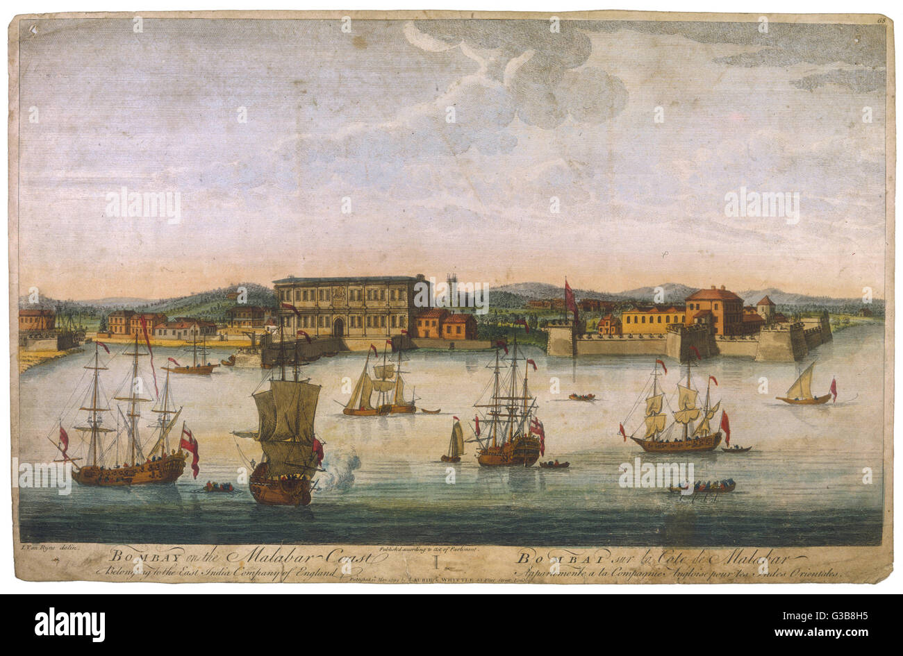 Inde - Bombay vers 1750 Banque D'Images