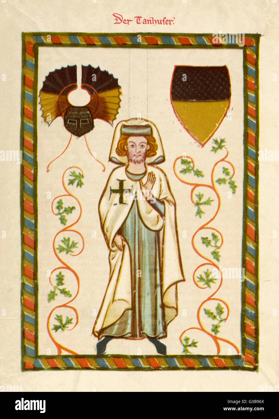 Klingsor, le magicien fictif qui apparaît dans 'Parzival' par Wolfram von Eschenbach, poète épique allemand. Banque D'Images