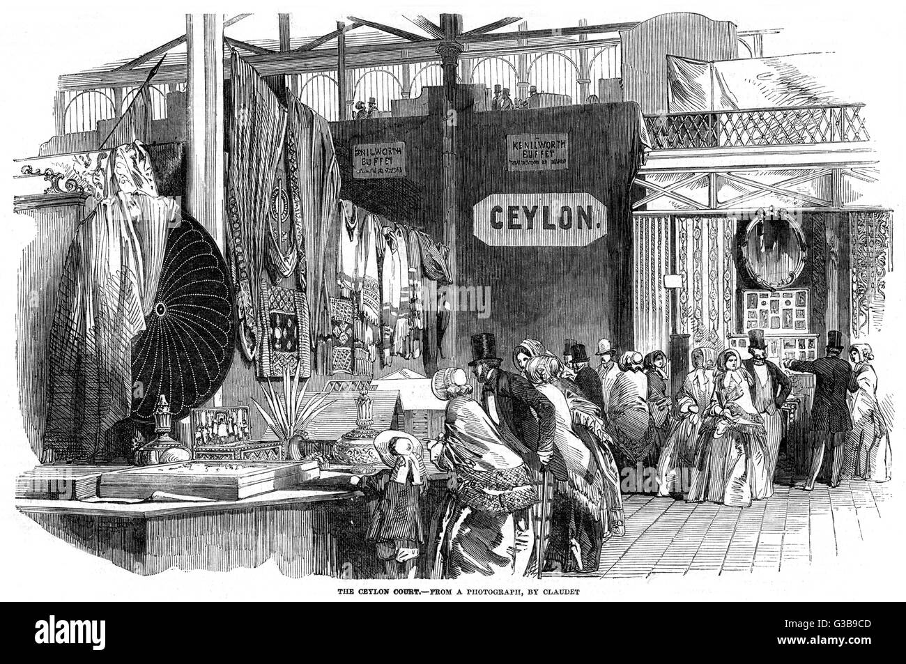 CRYSTAL PALACE VISITEURS 1851 Banque D'Images