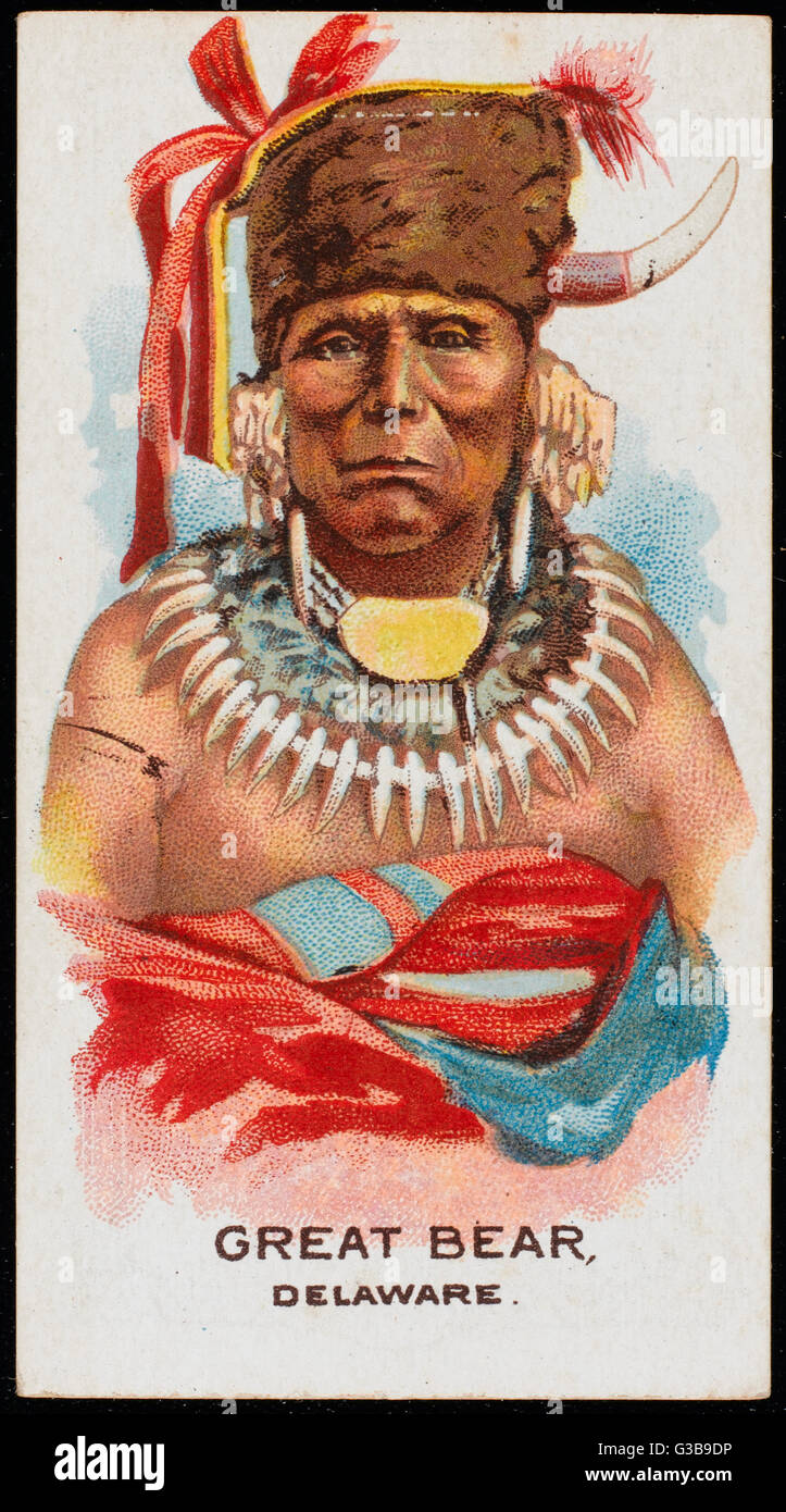 Grande Ourse : Chef de la tribu Delaware Date : début du xxe siècle Banque D'Images