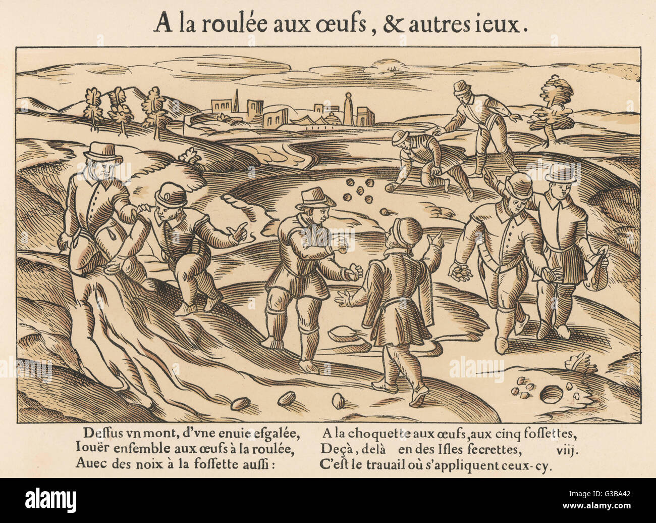 C16TH JEU DE PORTE/O FRANÇAIS Banque D'Images