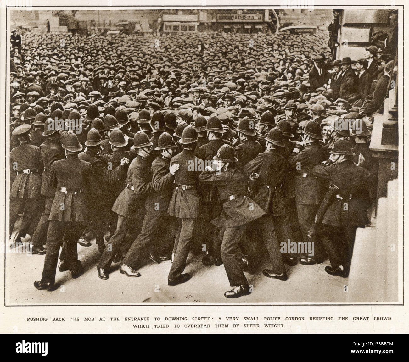 FOULE/DOWNING SANS EMPLOI Banque D'Images