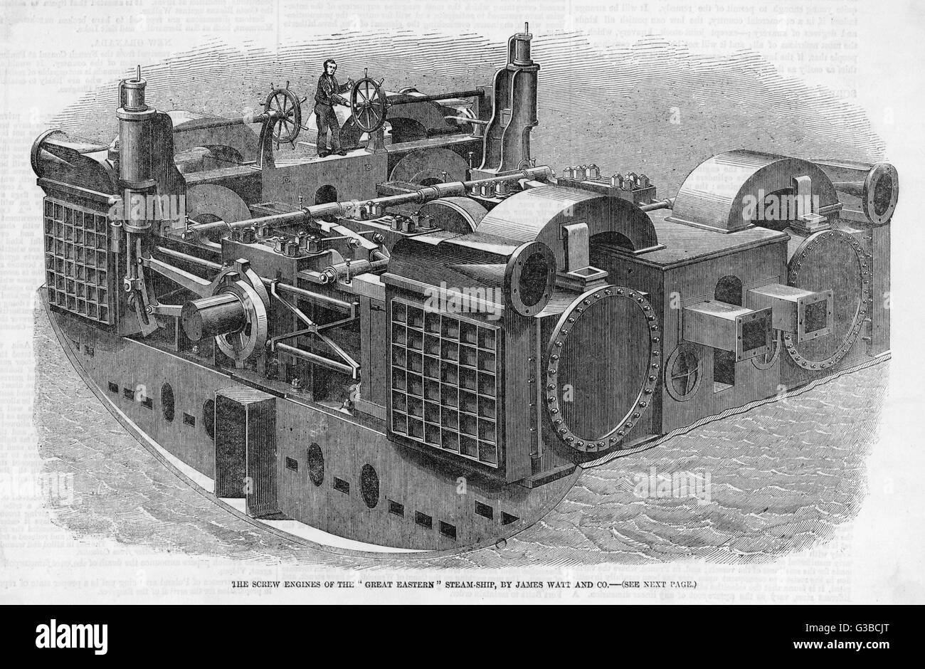 LES MOTEURS DE GREAT EASTERN Banque D'Images