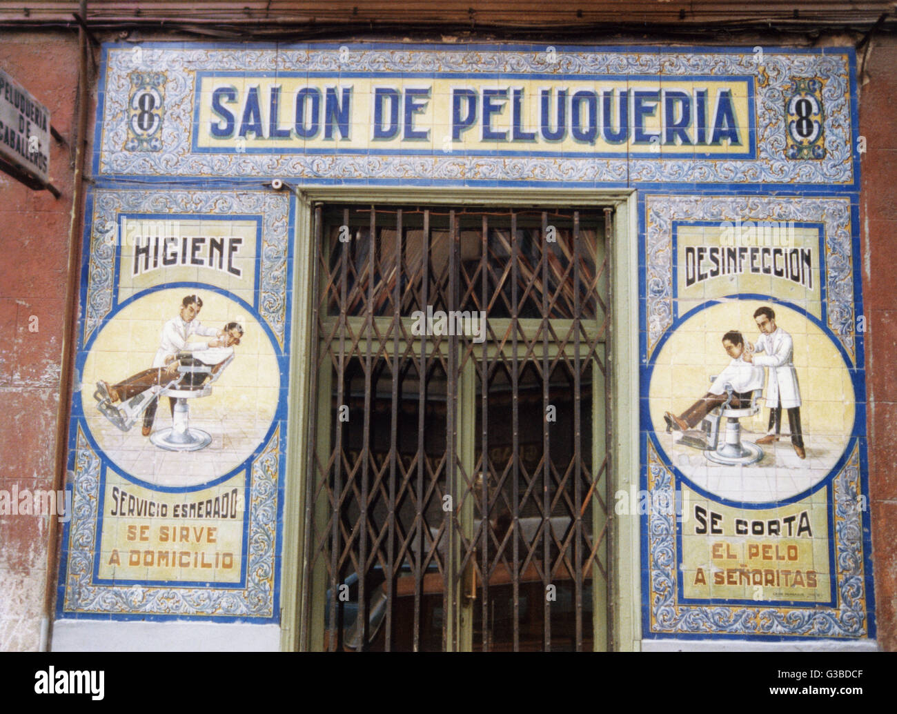 MADRID BARBER 1/5 1987 Banque D'Images