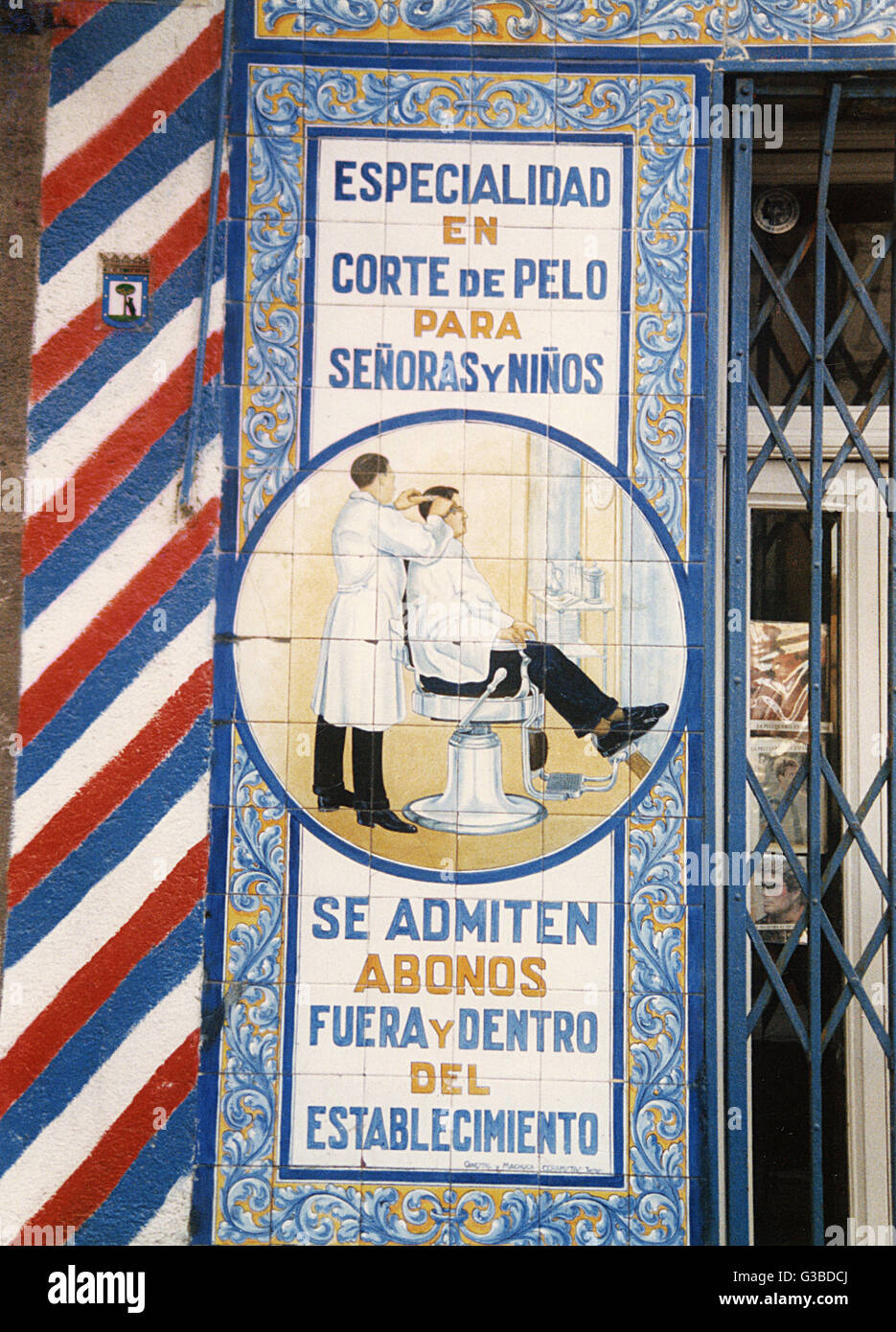 MADRID BARBER 4/5 1987 Banque D'Images