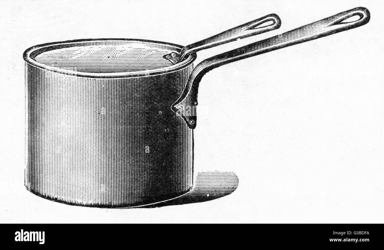 Une casserole en métal - environ 19th siècle Banque D'Images