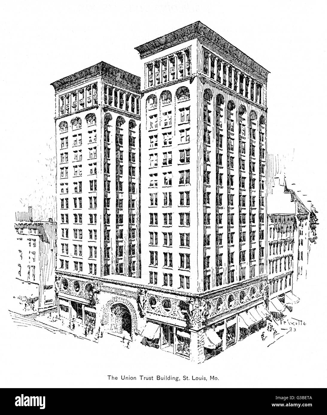 GRATTE-CIEL À ST LOUIS Banque D'Images