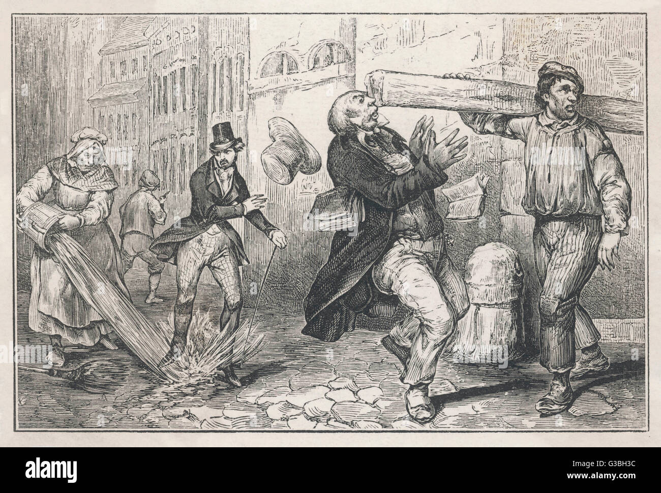 DANGERS DE LA RUE Banque D'Images