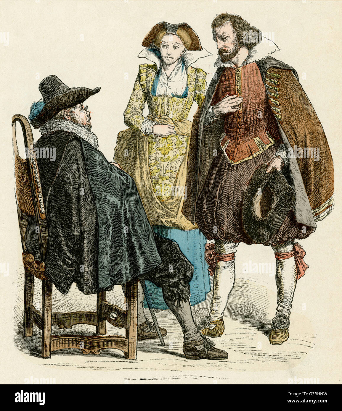 Costume allemand vers 1615 Banque D'Images