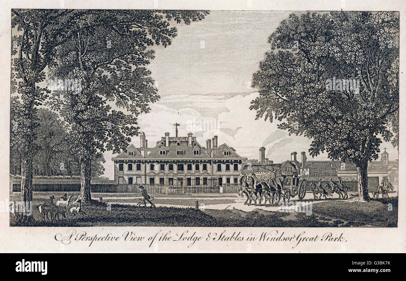 WINDSOR LODGE, ÉCURIES Banque D'Images
