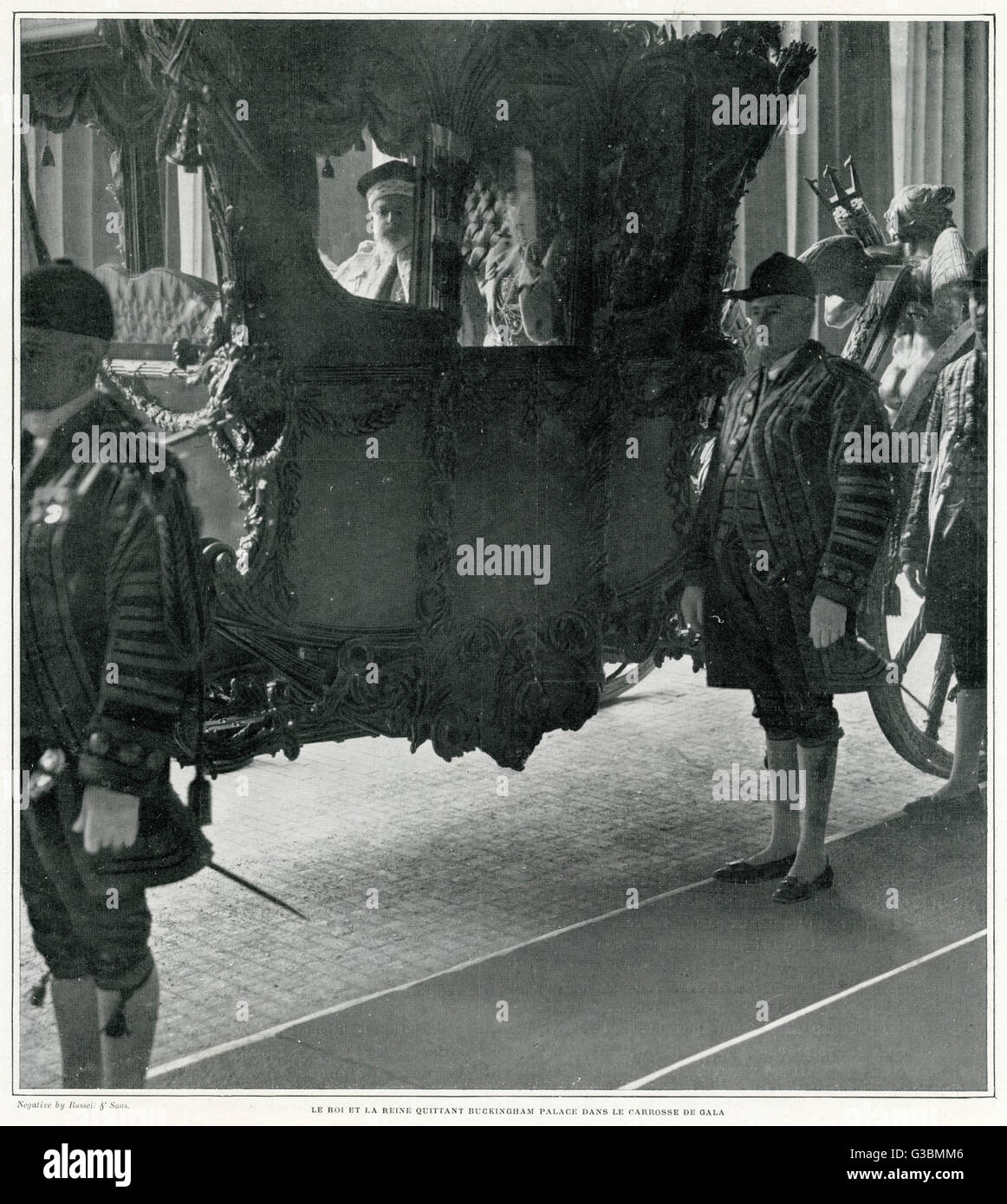 EDWARD VII DANS L'ENTRAÎNEUR 1901 Banque D'Images