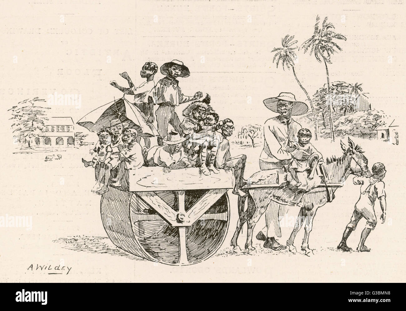 La hauteur de roulement en prévision de la saison de cricket dans les Antilles Date : 1895 Banque D'Images