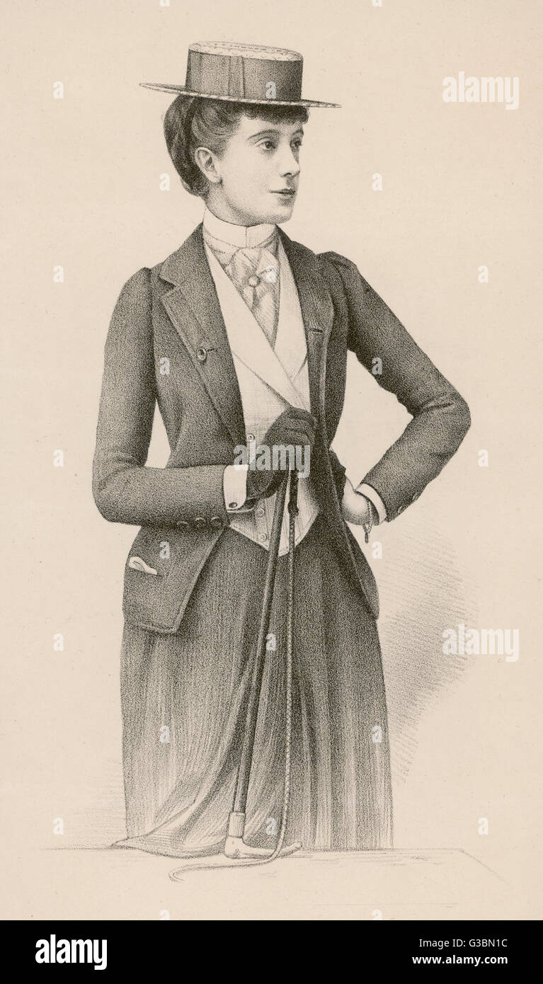 HORSEWOMAN 1892 Banque D'Images