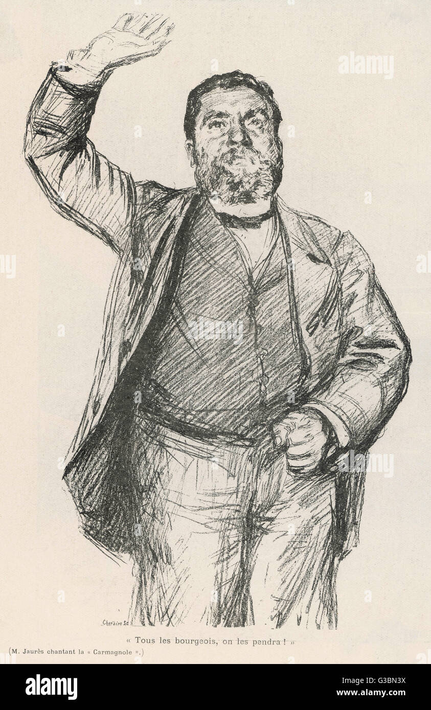 JEAN JAURES, PARLANT Banque D'Images