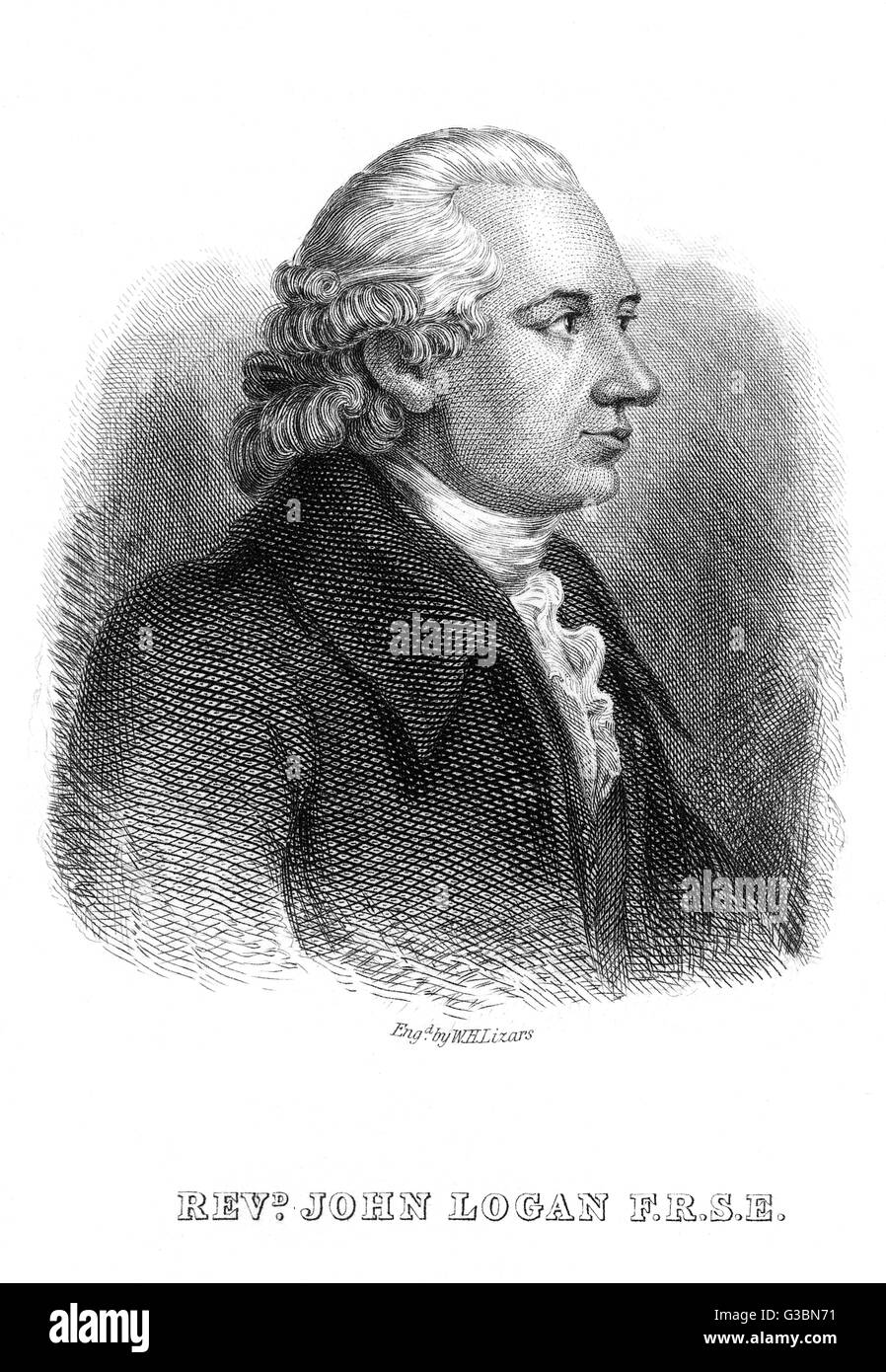 JOHN LOGAN churchman et écrivain Date : 1748 - 1788 Banque D'Images