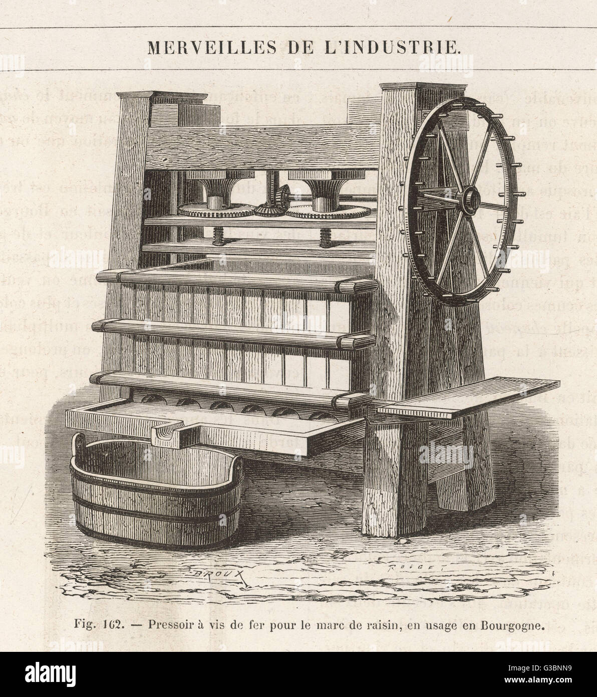 PRESSE À VIN, 1870S Banque D'Images