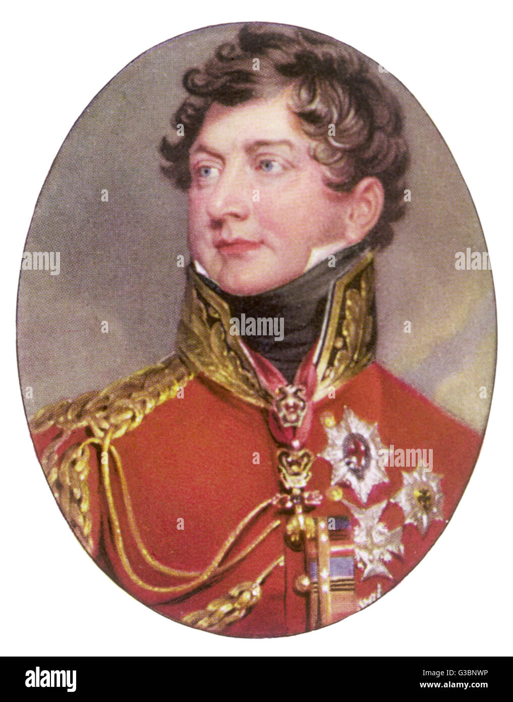 Le roi George IV d'Angleterre (1762 - 1830) 1820 - 1830 Règne Banque D'Images