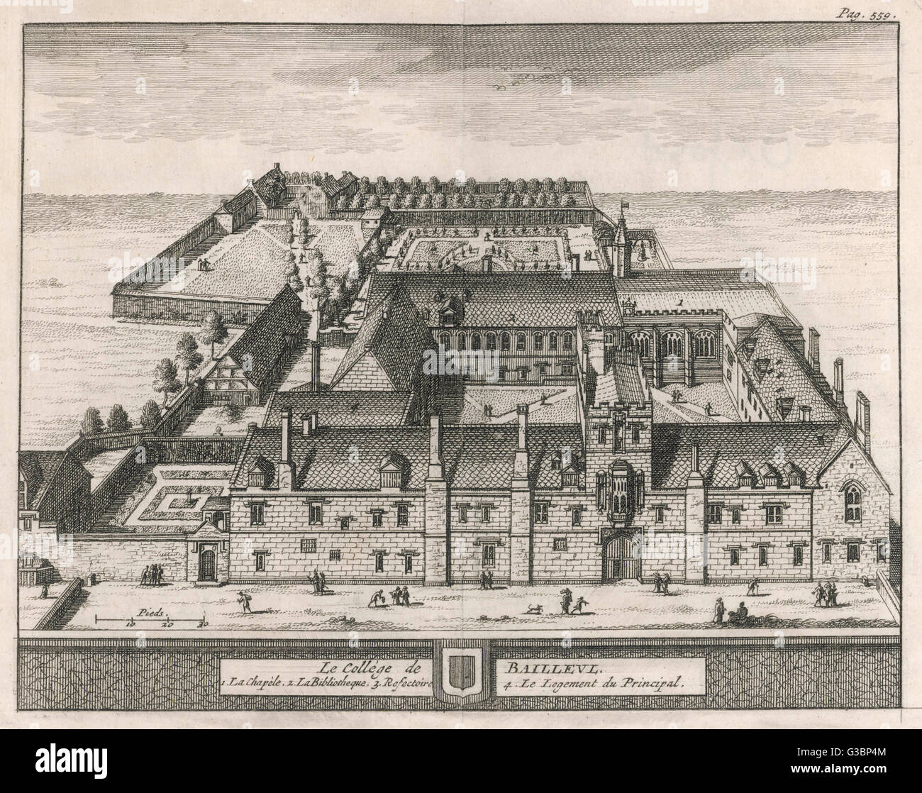 COLLÈGE BALLIOL 1675 Banque D'Images