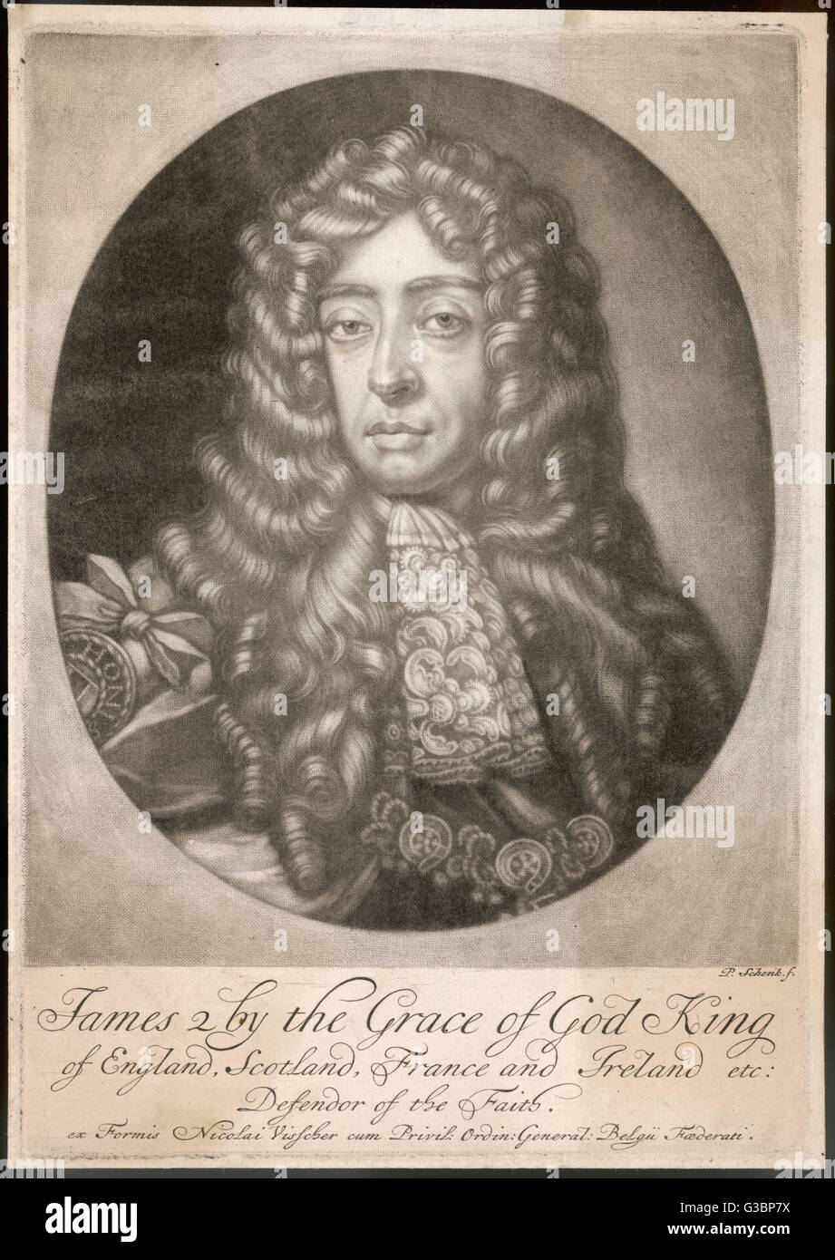 JAMES II / P. SCHENK Banque D'Images