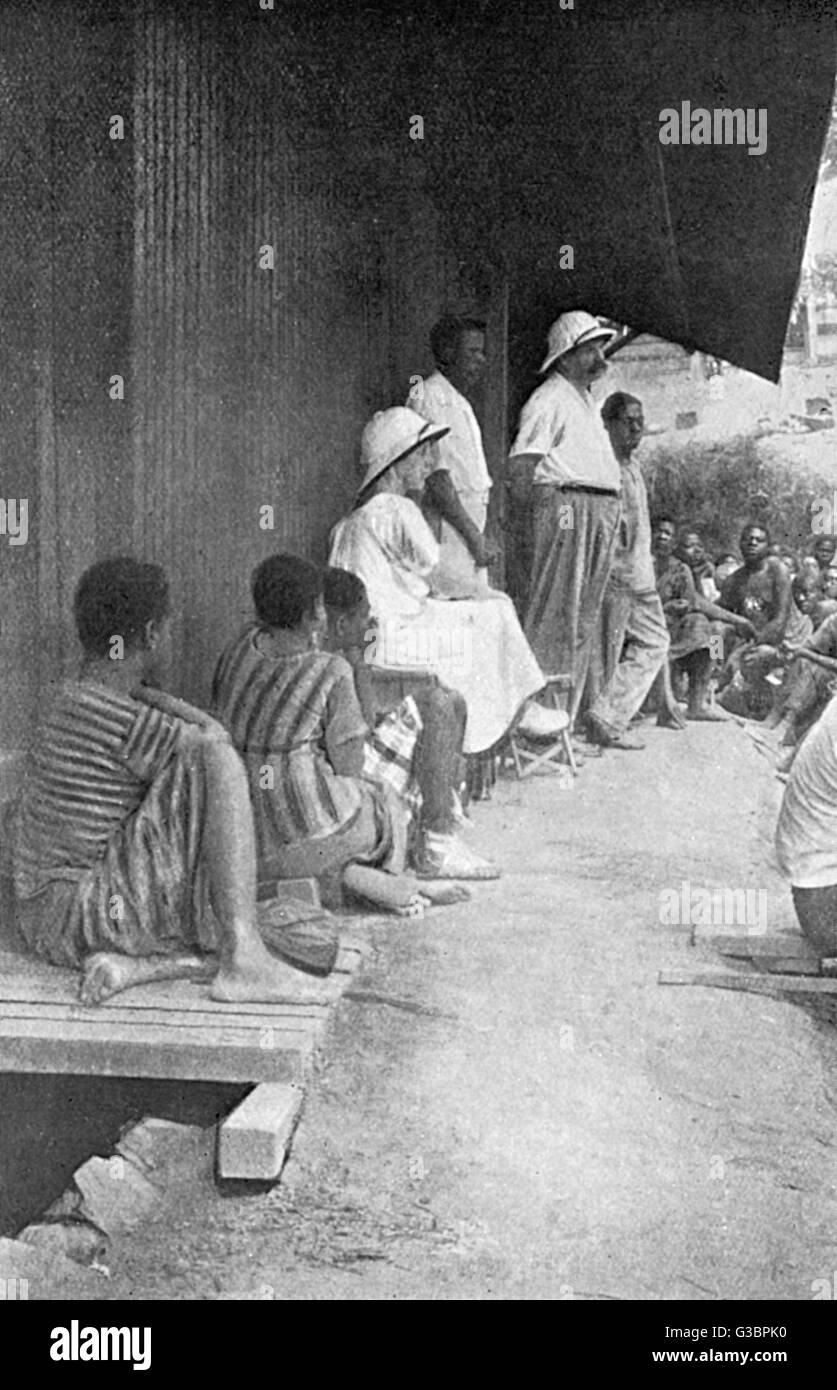 SCHWEITZER PRÊCHANT Banque D'Images