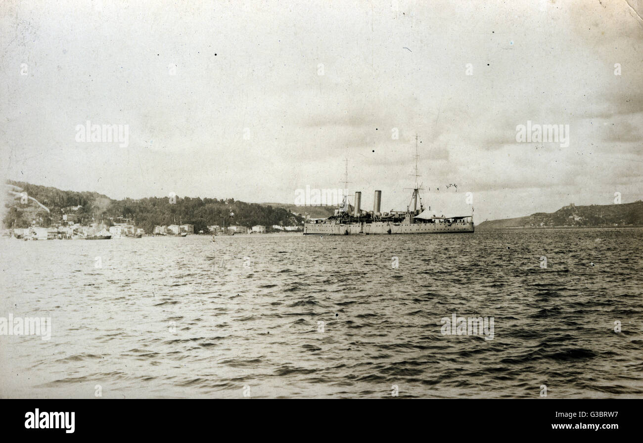 HMS Blenheim, navire de croisière protégé britannique Banque D'Images