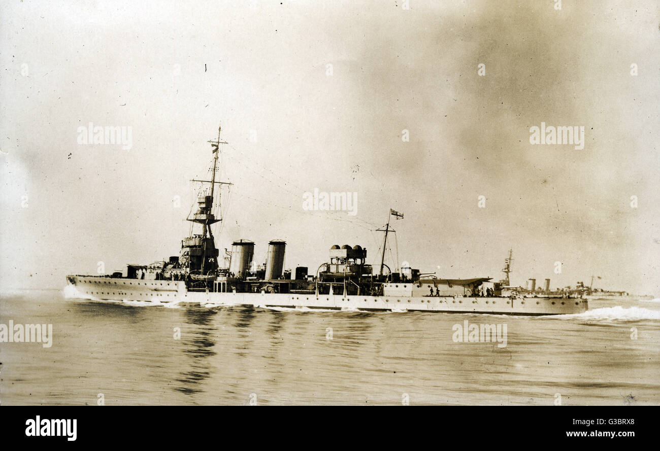 Le HMS Curacoa (D41) (C croiseur léger de classe. Date : vers 1920 Banque D'Images
