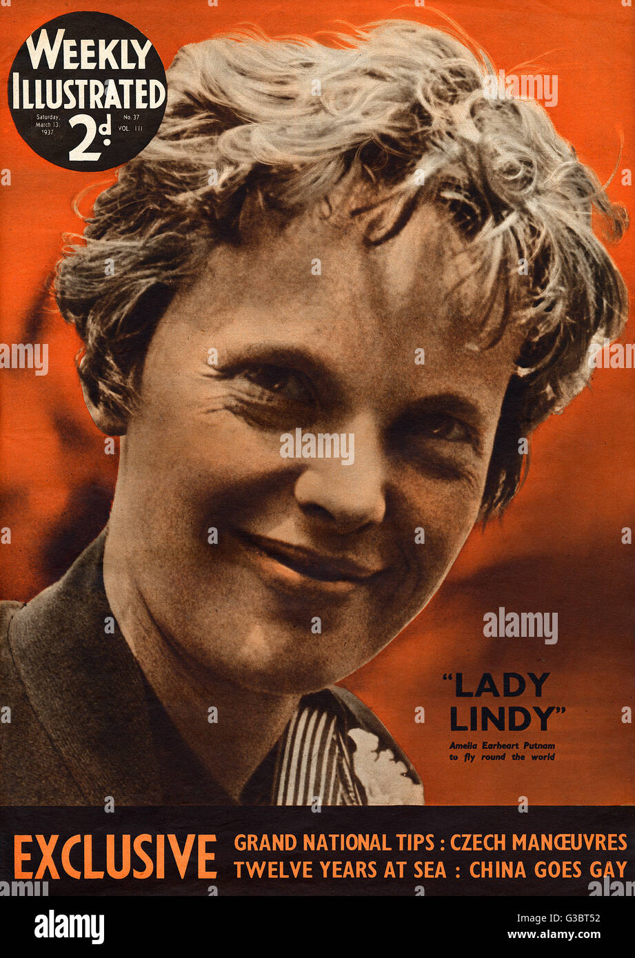 Amelia Earhart Putnam -- Lady Lindy Banque D'Images