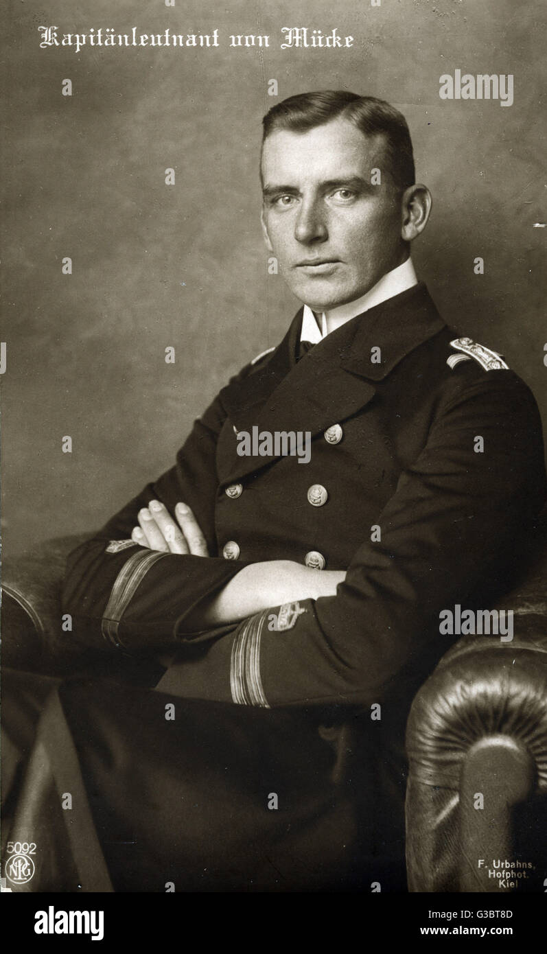 Hellmuth von Mucke, officier naval allemand Banque D'Images