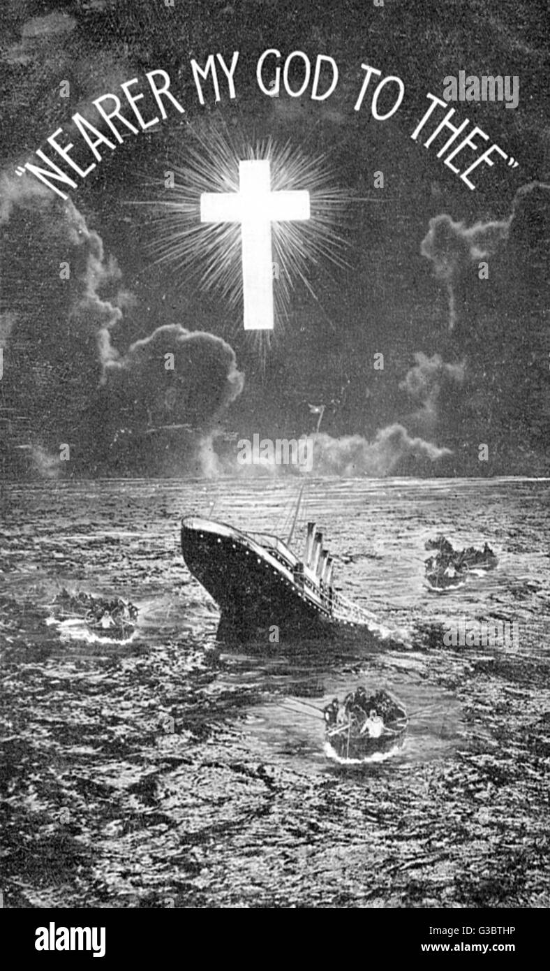 RMS Titanic, plus proche de mon Dieu à toi Banque D'Images