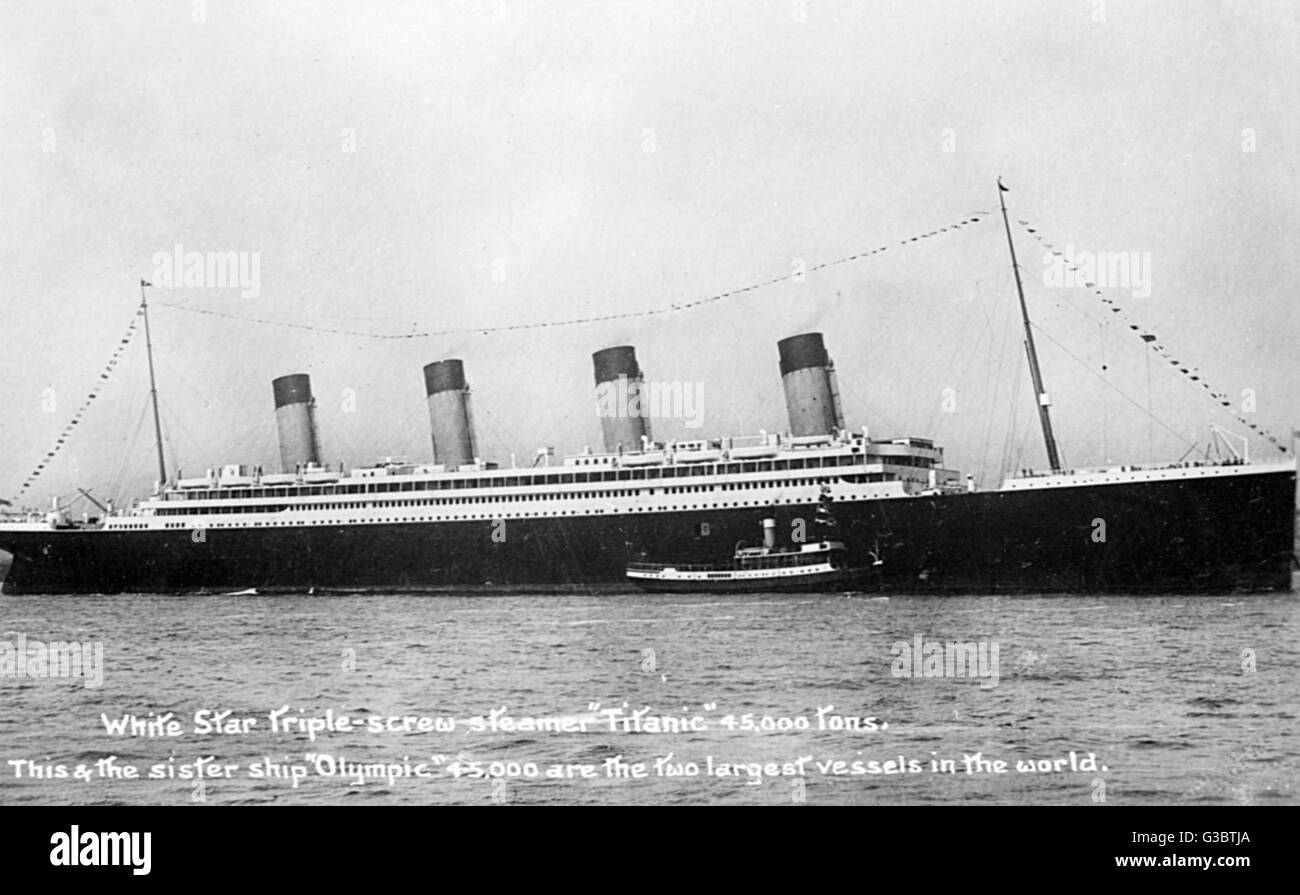 RMS Olympic, bateau de croisière de la ligne White Star Banque D'Images