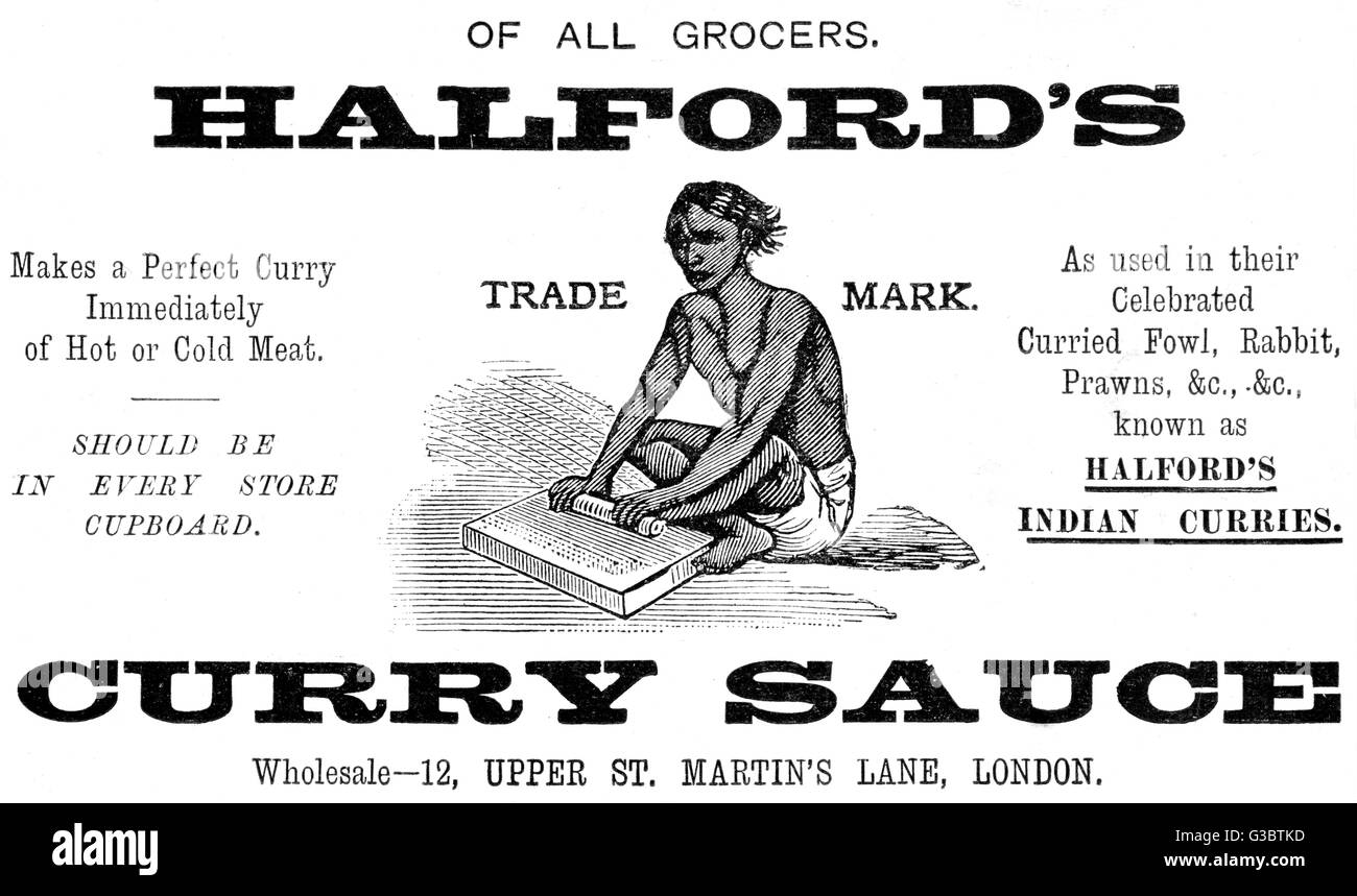 Sauce curry Halford, 1900 Banque D'Images