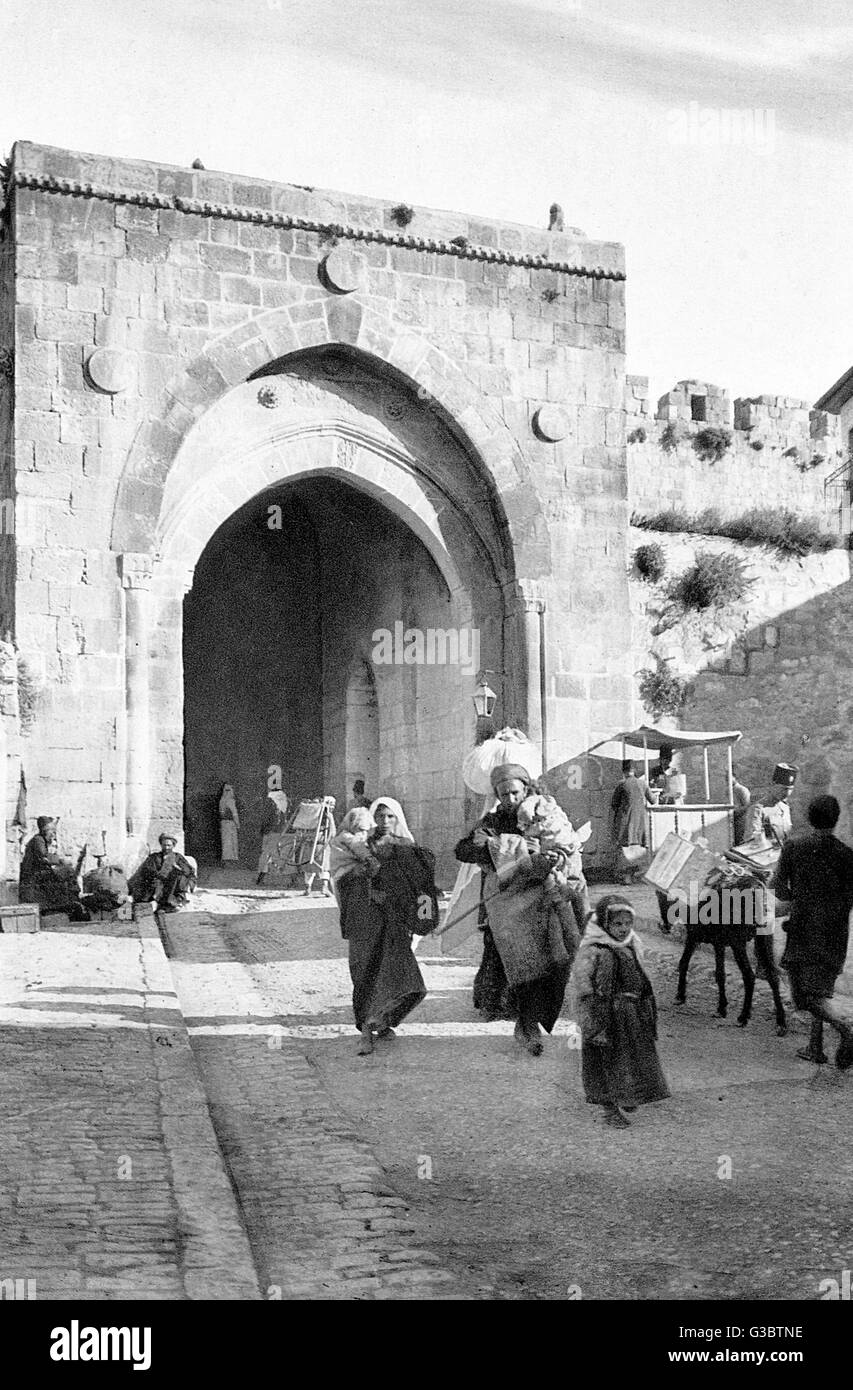 La porte de Damas, Jérusalem Banque D'Images