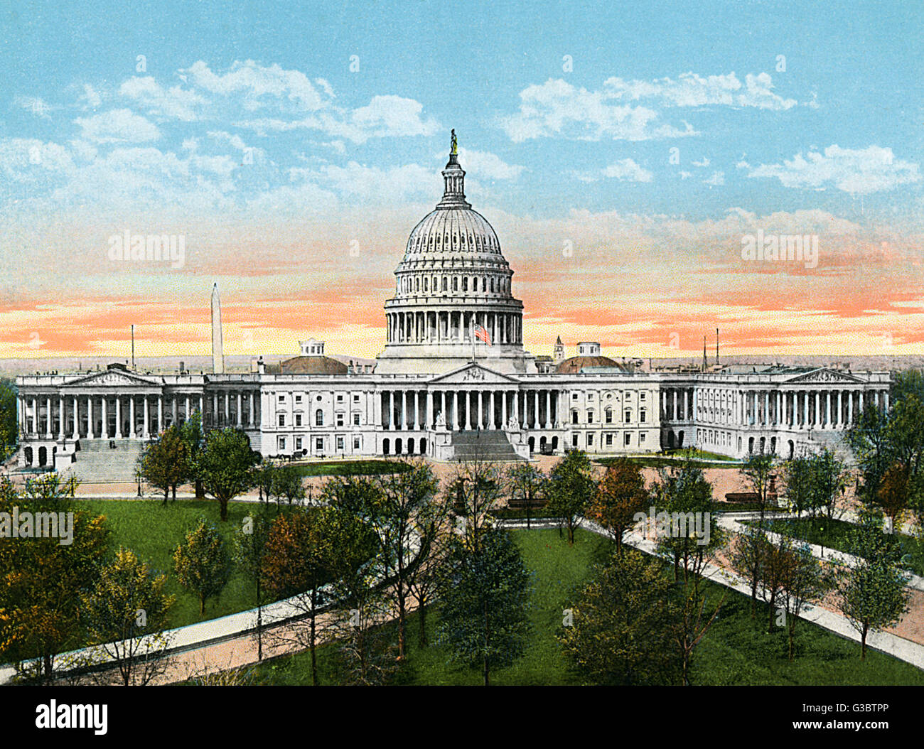 Washington DC, États-Unis - bâtiment du Capitole des États-Unis de la bibliothèque Banque D'Images