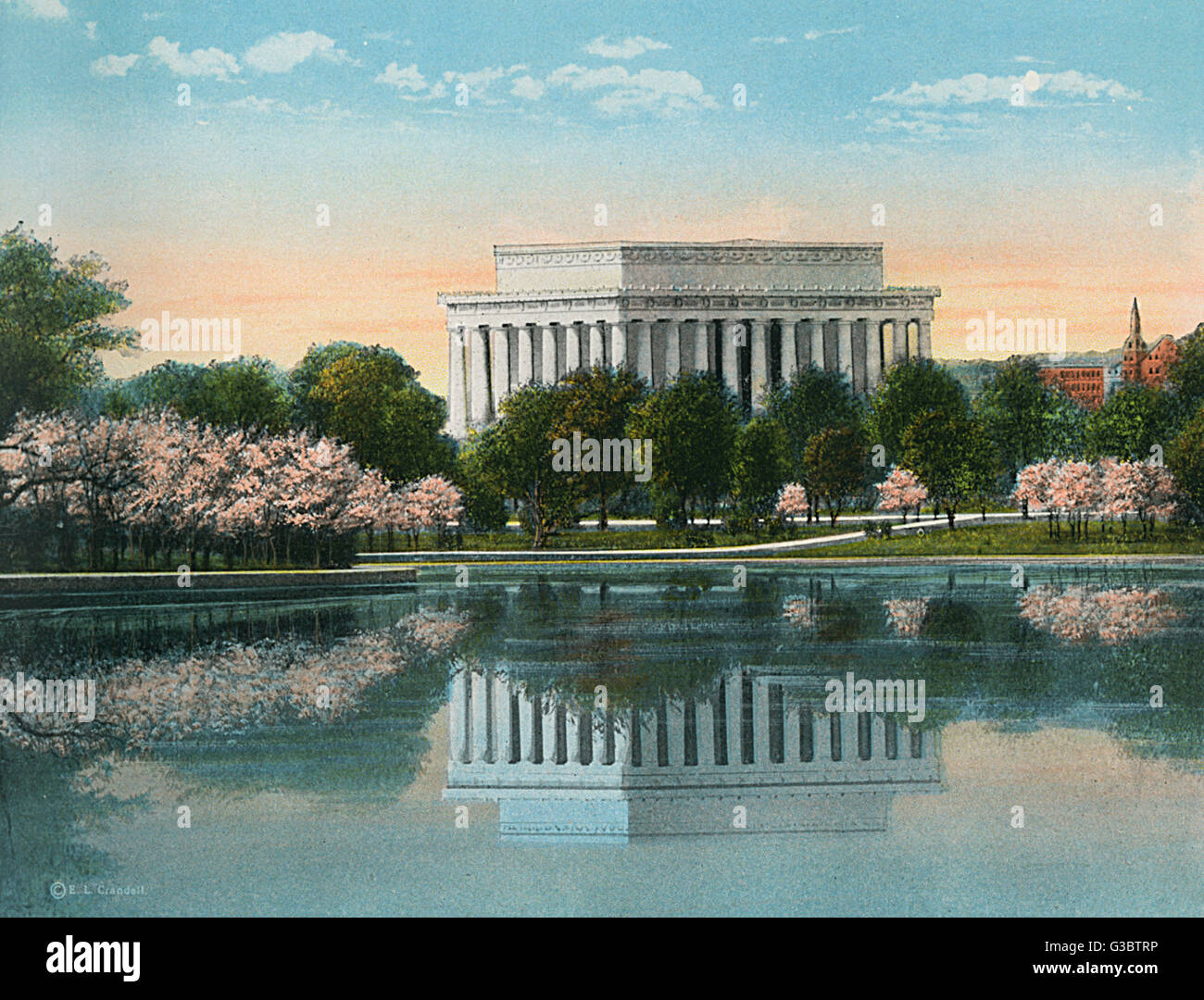 Washington DC, États-Unis - Lincoln Memorial de Potomac Banque D'Images