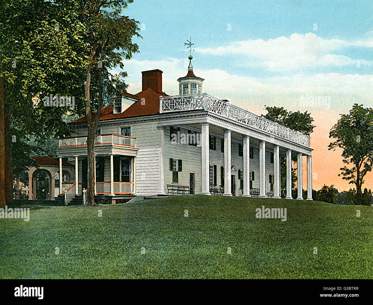 Virginia, États-Unis - Mount Vernon - George Washington's Mansion Banque D'Images