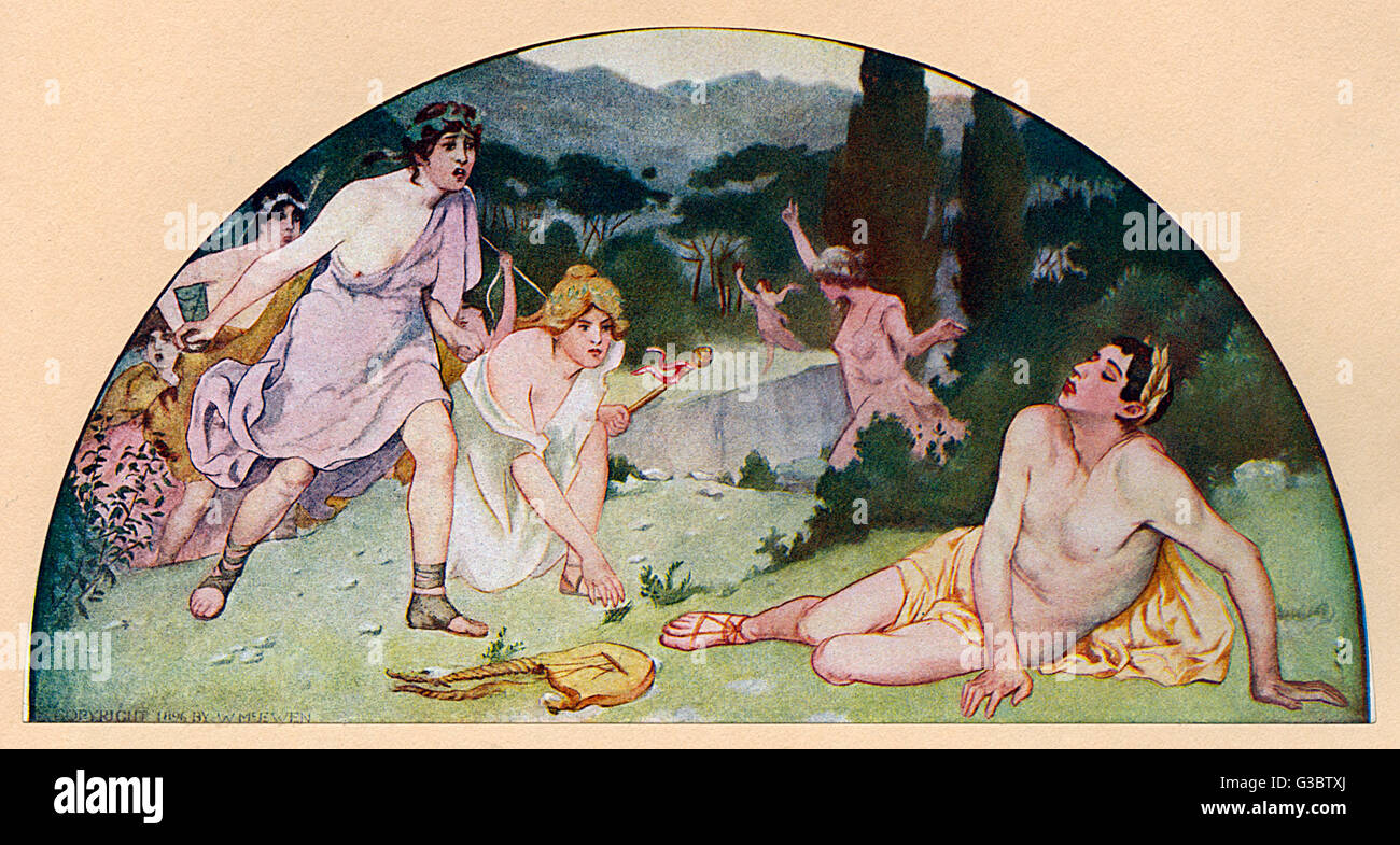 Washington DC, Etats-Unis - Bibliothèque du Congrès murale - Orpheus Banque D'Images