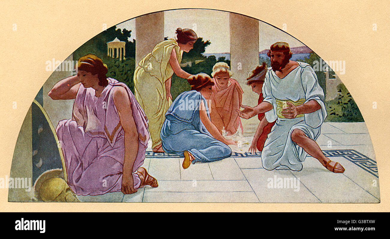 Washington DC, Etats-Unis - Bibliothèque du Congrès mural - Achilles Banque D'Images