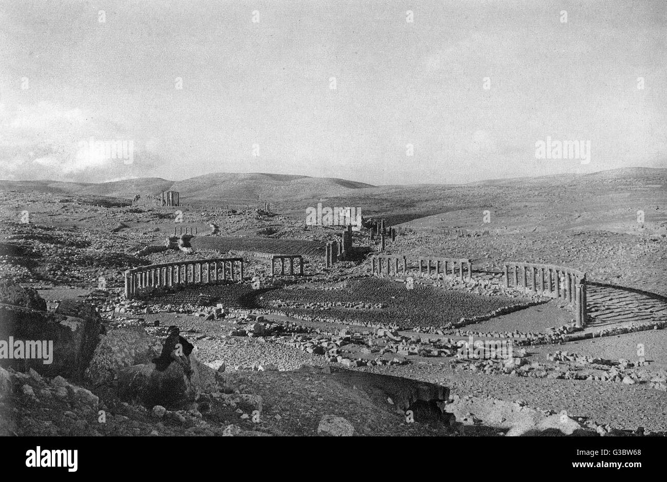 Site romain de Jerash (Gerasa), Jordanie, Terre Sainte Banque D'Images