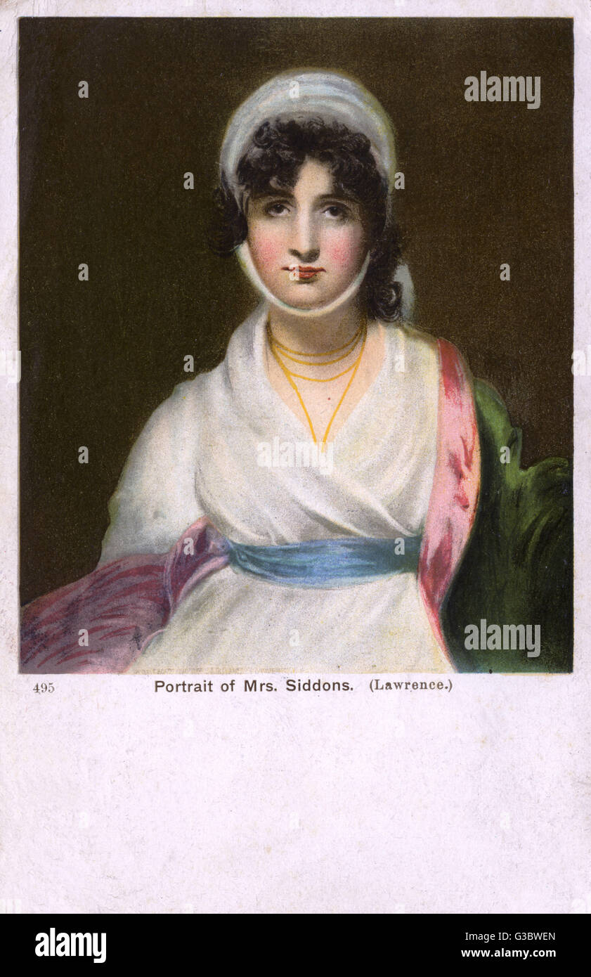 Portrait de Sarah Siddons par Sir Thomas Lawrence Banque D'Images