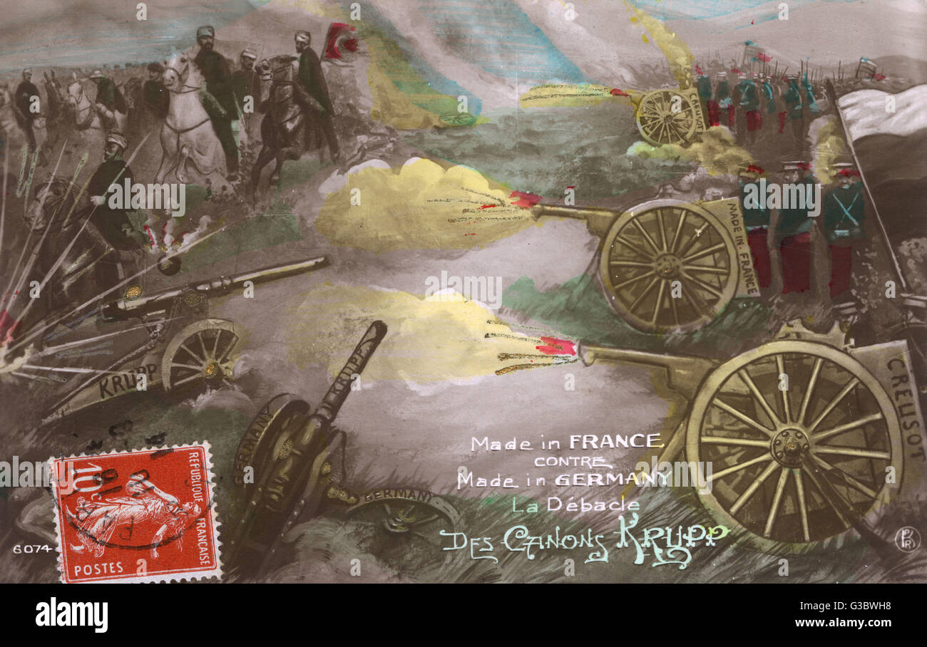 Première Guerre mondiale - les Français reconduisent les Prussiens dans la Marne Banque D'Images