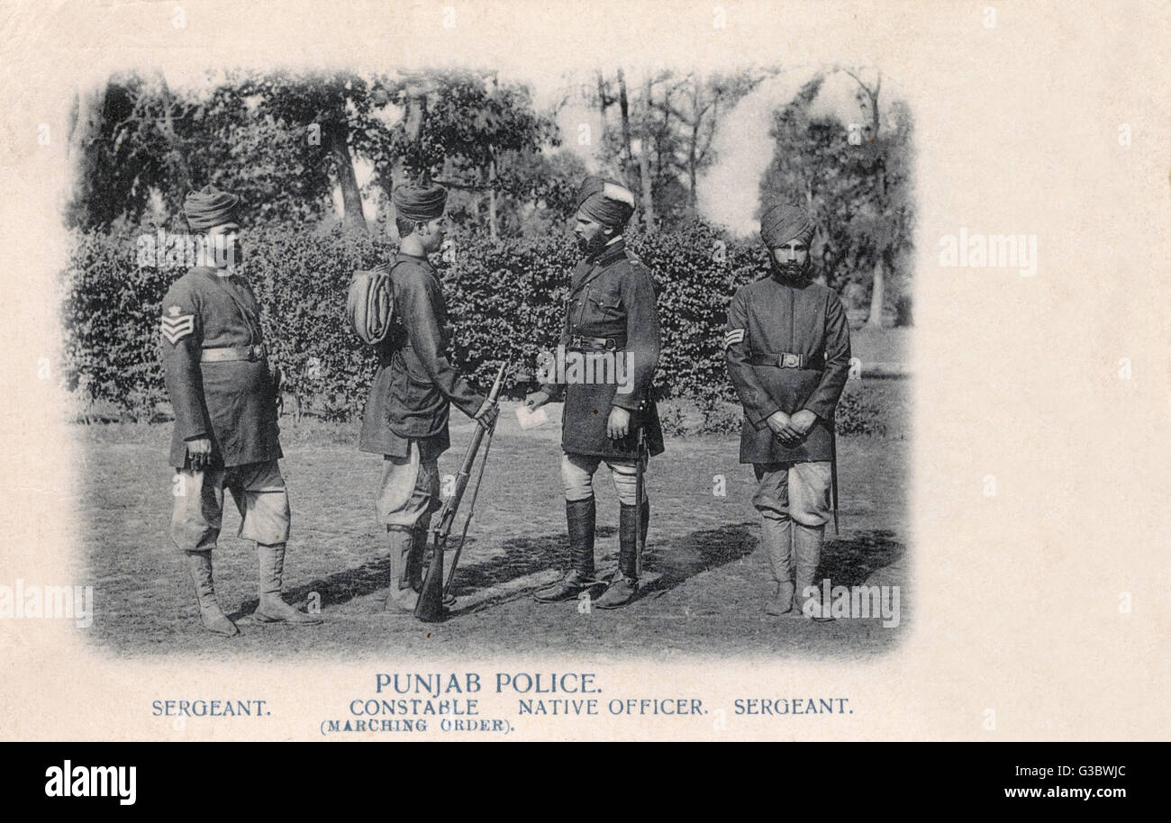 Police indienne - Punjab Banque D'Images