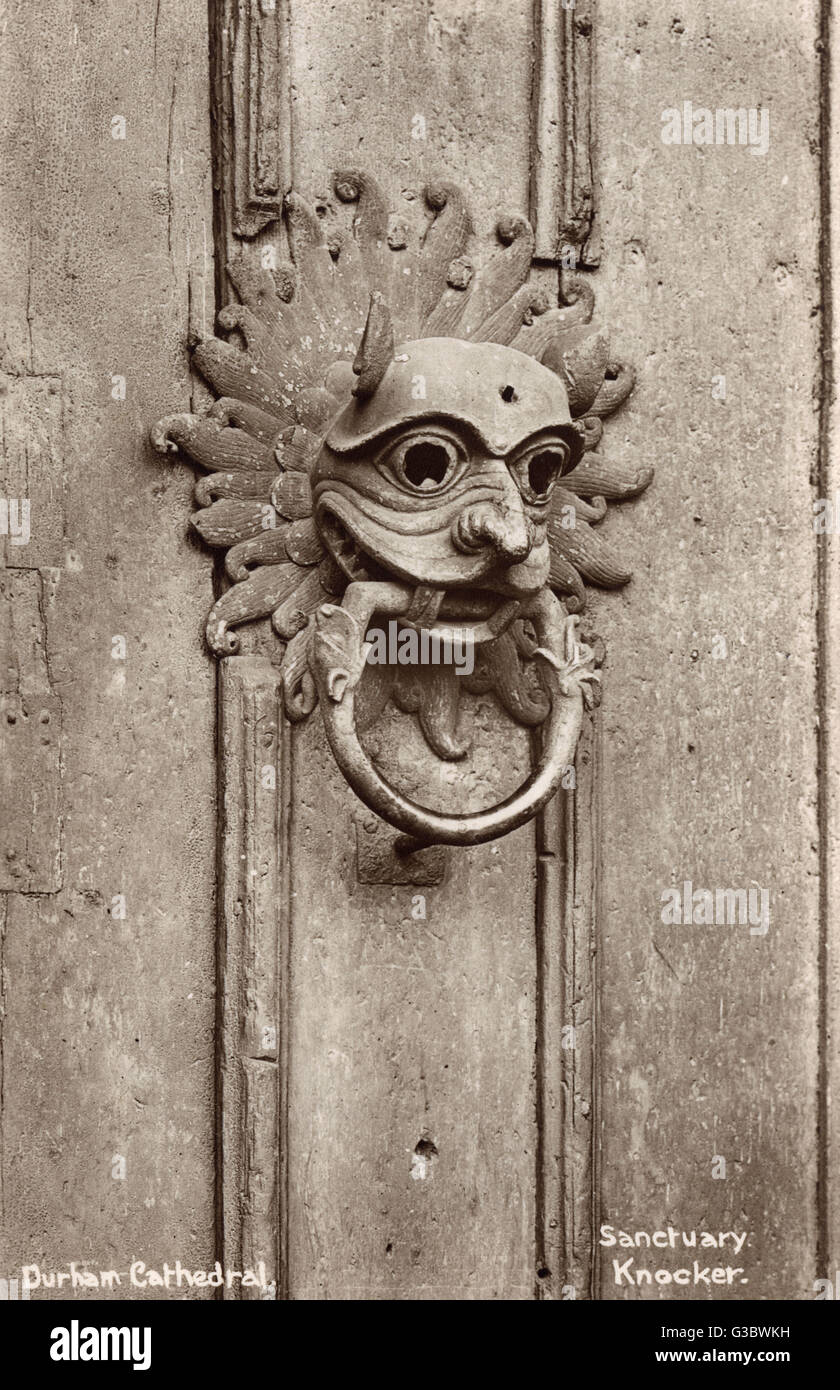 Cathédrale de Durham - le Sanctuaire Knocker Banque D'Images