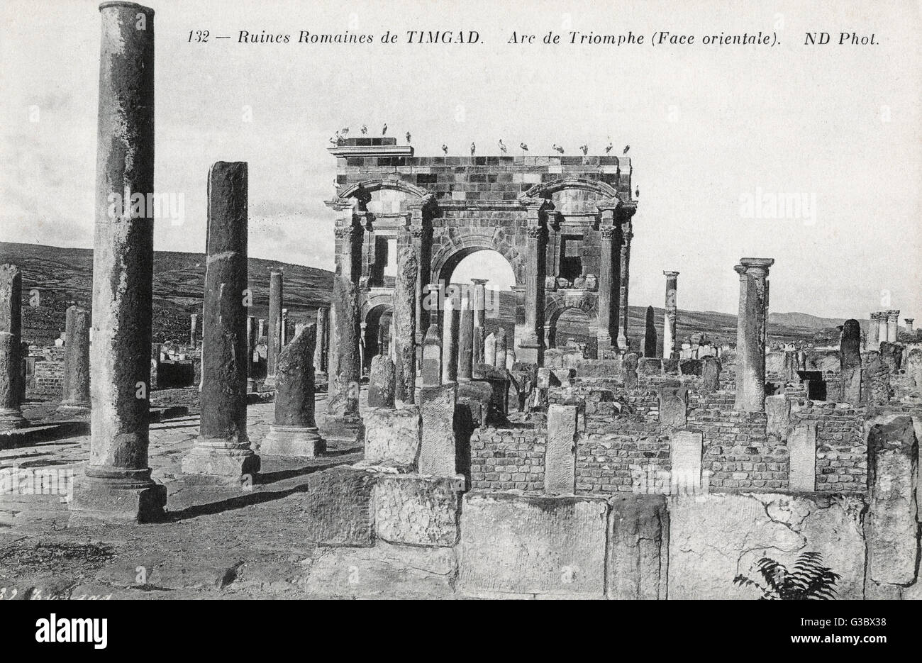 Site romain de Timgud - Algérie - Arche de Trajan Banque D'Images